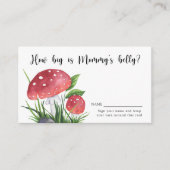 Waterverf paddenstoelen - Hoe groot is mama's buik Informatiekaartje (Voorkant)