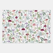 Waterverf paddenstoelen Illustratie Kinderen  Inpakpapier Vel (Voorkant 3)