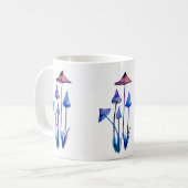 Waterverf paddenstoelen Kunstmatige klassieke Mok (Voorkant links)