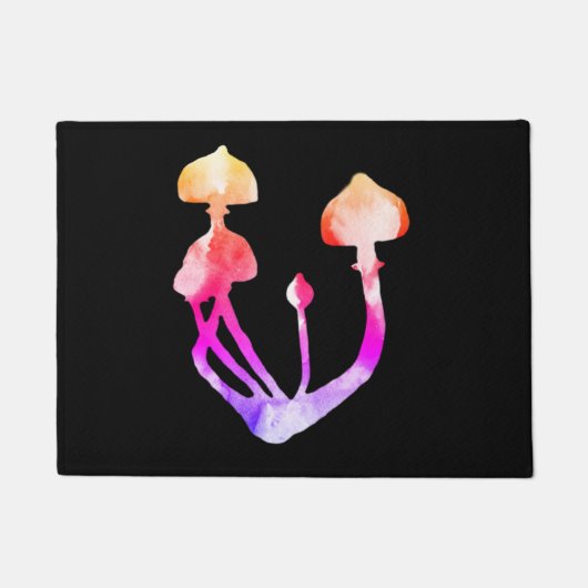Waterverf paddenstoelen Magisch Deurmat (Voorkant)