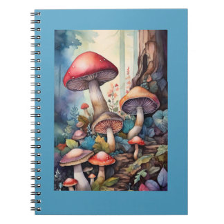 Waterverf paddenstoelen notitieboek