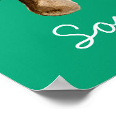 Waterverf paddenstoelen poster van meisje (Hoek)