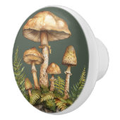 Waterverf paddenstoelen rotsen varens keramische knop (Rechts)