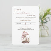 Waterverf Paddenstoelen Snail Baby shower Kaart (Staand voorkant)