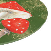 Waterverf paddenstoelen speciaal ingerichte keuken snijplank (Hoek)