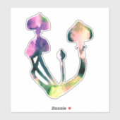 Waterverf paddenstoelen sticker (Vel)