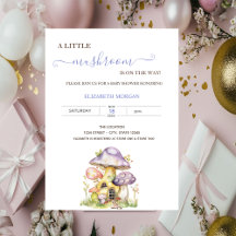 Waterverf Paddenstoelen Stippen Baby Shower