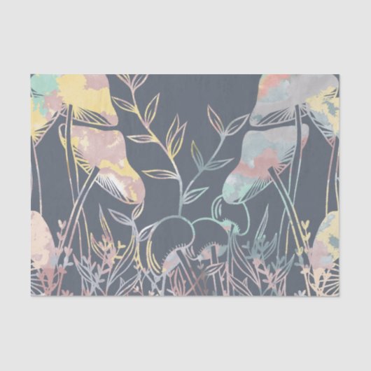 Waterverf paddenstoelen tissuepapier (Voorkant)