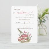 Waterverf Paddenstoelen Vlinders Baby shower Kaart (Staand voorkant)