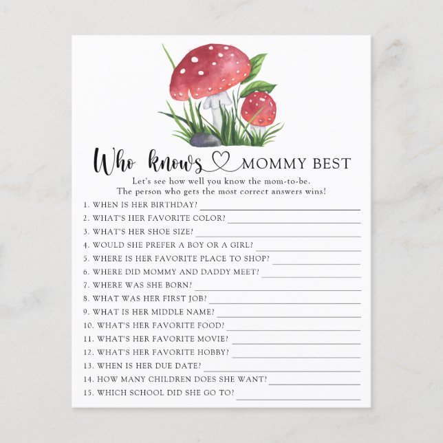 Waterverf Paddenstoelen Wie weet mama beste activi (Voorkant)