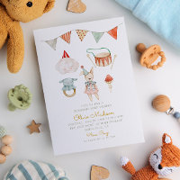 Waterverf Paddestoel en Baby shower Whimsical