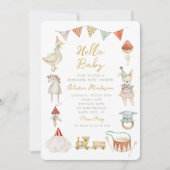 Waterverf Paddestoel en Baby shower Whimsical Kaart (Voorkant)