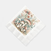 Waterverf  Paddestoelen en bloemen bruiloft Servet (Hoek)