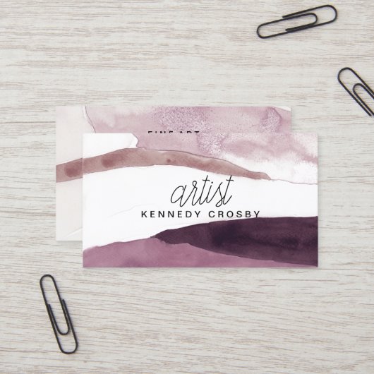 Waterverf Paint Artist Visitekaartje (Voorkant / Achterkant in situ)
