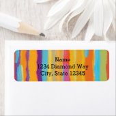 Waterverf Paint Arts & Crafts Feestadreslabel Etiket (Insitu)