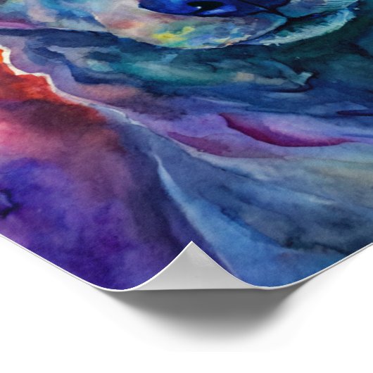 Waterverf Paint Dog Poster (Hoek)