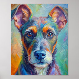 Waterverf Paint Dog Poster