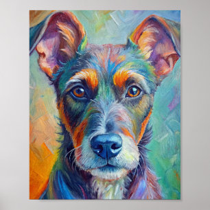 Waterverf Paint Dog Poster