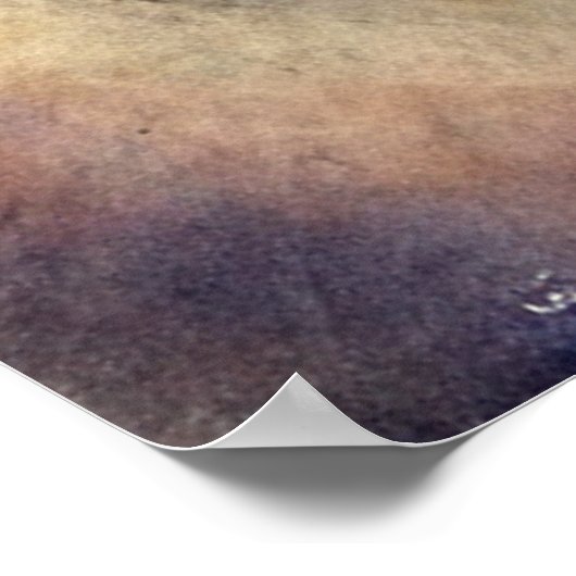 Waterverf Paint Human met Fox Face Poster (Hoek)