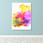 Waterverf Paint Modern Boho Wall Art Canvas Afdruk (Insitu (Houten vloer))