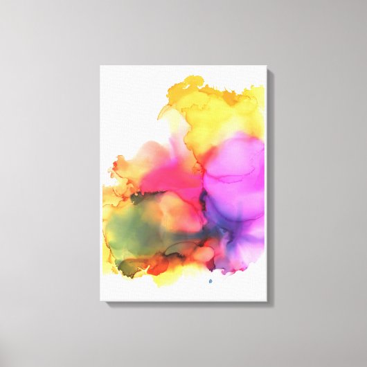 Waterverf Paint Modern Boho Wall Art Canvas Afdruk (Voorkant)