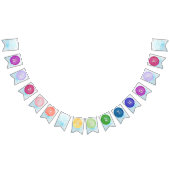 Waterverf Paint Palet Verjaardagsbanner Vlaggetjes (Alle)