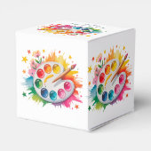 Waterverf Paint Palette Art Verjaardagsfeest Bedankdoosjes (Achterkant)