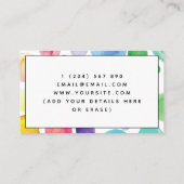 Waterverf Paint Polka Dot Art Therapy Therapeut Visitekaartje (Achterkant)