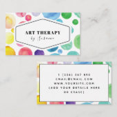 Waterverf Paint Polka Dot Art Therapy Therapeut Visitekaartje (Voorkant / Achterkant)
