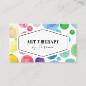 Waterverf Paint Polka Dot Art Therapy Therapeut Visitekaartje (Voorkant)