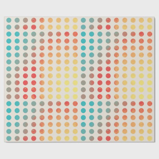 Waterverf Paint Polka Dots regenboogcirkelivoor Cadeaupapier (Vlak)