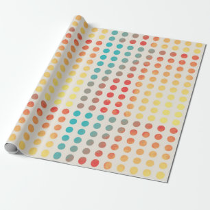 Waterverf Paint Polka Dots regenboogcirkelivoor Cadeaupapier
