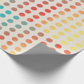 Waterverf Paint Polka Dots regenboogcirkelivoor Cadeaupapier (Hoek)