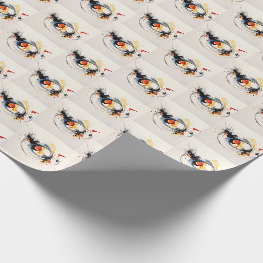 Waterverf Paint Scribbles Cadeaupapier (Hoek)