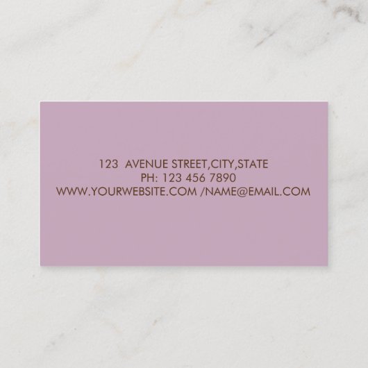 Waterverf Paint Splash, Stripe, Gouden Lotus Visitekaartje (Achterkant)