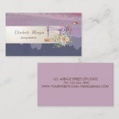 Waterverf Paint Splash, Stripe, Naaimachine Visitekaartje (Voorkant / Achterkant)