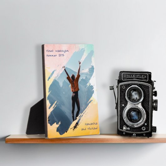 Waterverf Painted Brushstroke Foto Lijst plaque Fotoplaat