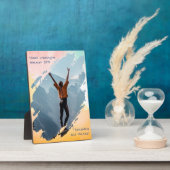 Waterverf Painted Brushstroke Foto Lijst plaque Fotoplaat (Zijkant)