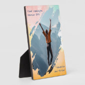 Waterverf Painted Brushstroke Foto Lijst plaque Fotoplaat (Zijkant)