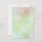 Waterverf Painted Flower Wedding RSVP (Achterkant)