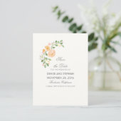 Waterverf Painted Flowers Romantisch Save the Date Aankondigingskaart (Staand voorkant)