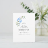 Waterverf Painted Flowers Romantisch Save the Date Aankondigingskaart (Staand voorkant)