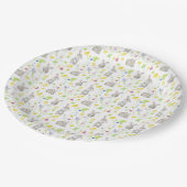 Waterverf Pakketpasta voor diskettestation Papieren Bordje (Gekanteld)