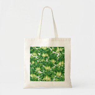 Waterverf Paksoi Botanisch Groentepatroon Tote Bag