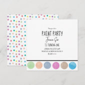 Waterverf palet schilderpartij bedankkaart (Voorkant / Achterkant)