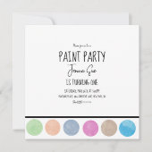 Waterverf palet schilderpartij bedankkaart (Voorkant)