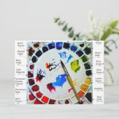 Waterverf paletkaarten - voor artistieke zielen kaart (Staand voorkant)