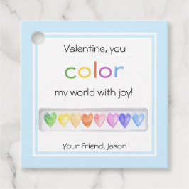 Waterverf Palette Valentijnsdag Label