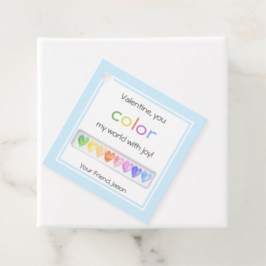 Waterverf Palette Valentijnsdag Label (In situ)