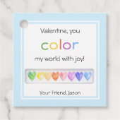 Waterverf Palette Valentijnsdag Label (Voorkant)